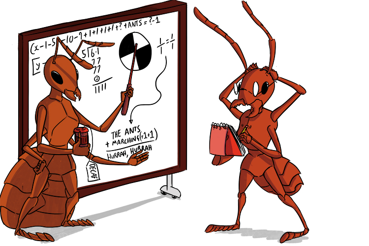 The conversation with the ant (conversant) showed that she was knowledgeable about the topic.